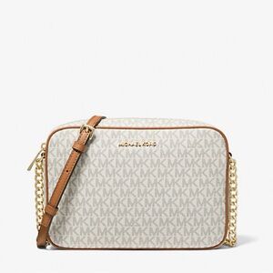 Michael Kors Jet Set Large Printed Logo Crossbody Bag